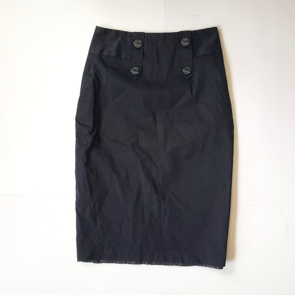 Bedo Dresses & Skirts - Bedo High Waist Black Classic Pencil Skirt with Slit
